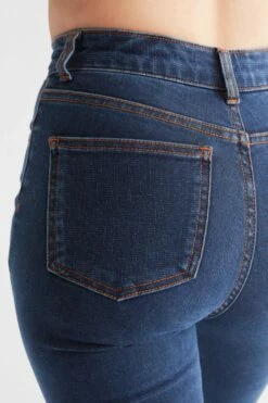 Thermo Skinny Fit Jeans Mit Bio-Baumwolle - Colony Blue -Grundstoff Verkaufsladen Detail Gesaesstasche kontrastfarbenes Garn WD1026 237 1280x1280