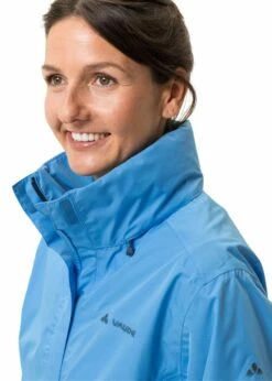 VAUDE Damen Jacke Escape Light Jacket - Blue Jay -Grundstoff Verkaufsladen Detail aufgerollte Kapuze 03895 374 1280x1280