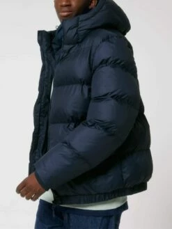Oversized Unisex Puffer Jacket Aus Recyceltem Polyester - French Navy -Grundstoff Verkaufsladen Dick wattierte Kapuzenjacke Unisex U840 727 1280x1280