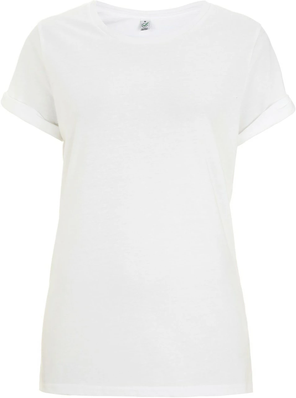 Organic Rolled-Up Sleeve T-Shirt - White 3 Organic Rolled-Up Sleeve T-Shirt - White