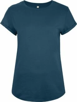Organic Rolled Sleeve T-Shirt - Denim