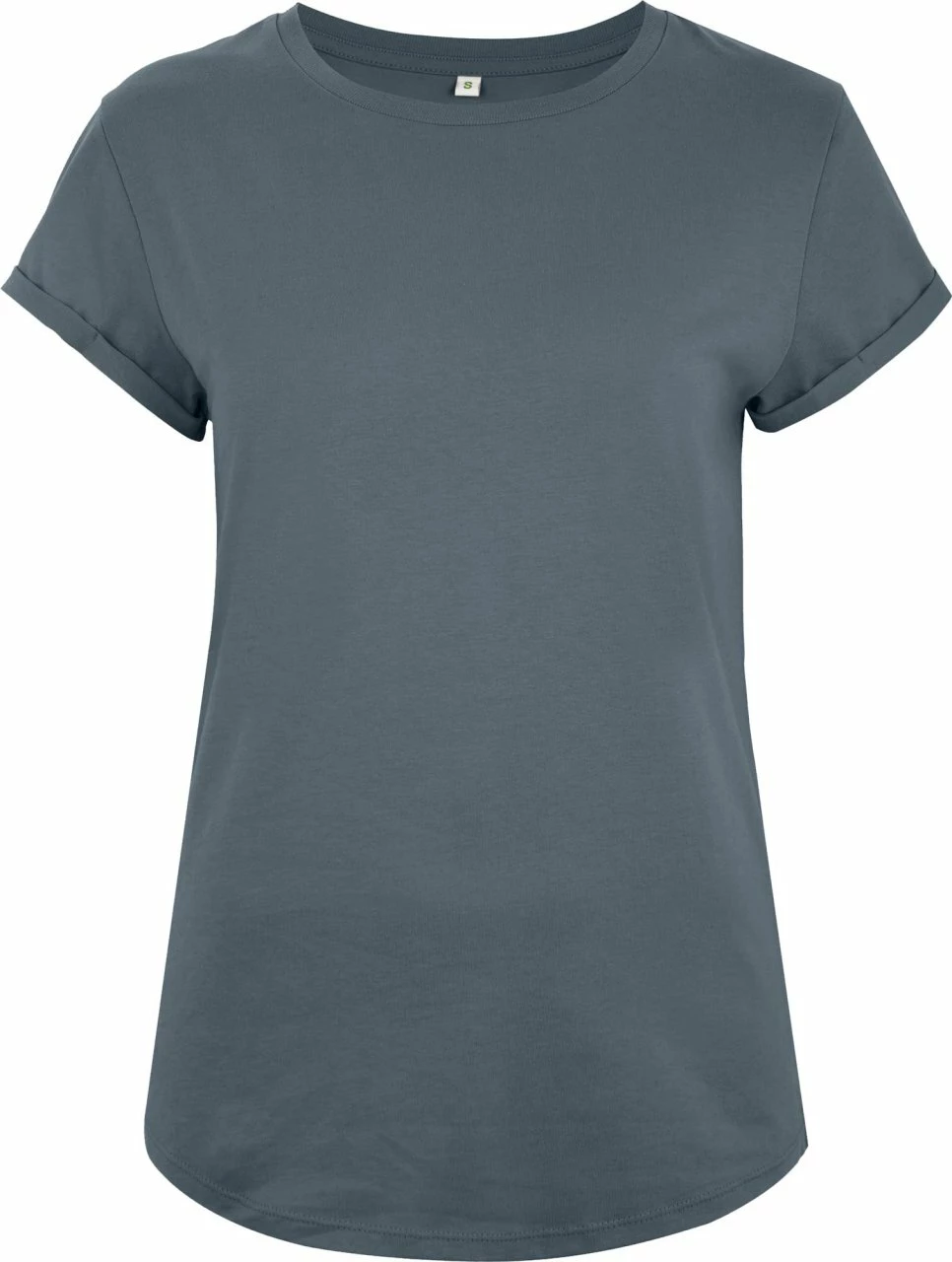 Organic Rolled Sleeve T-Shirt - Light Charcoal 3 Organic Rolled Sleeve T-Shirt - Light Charcoal
