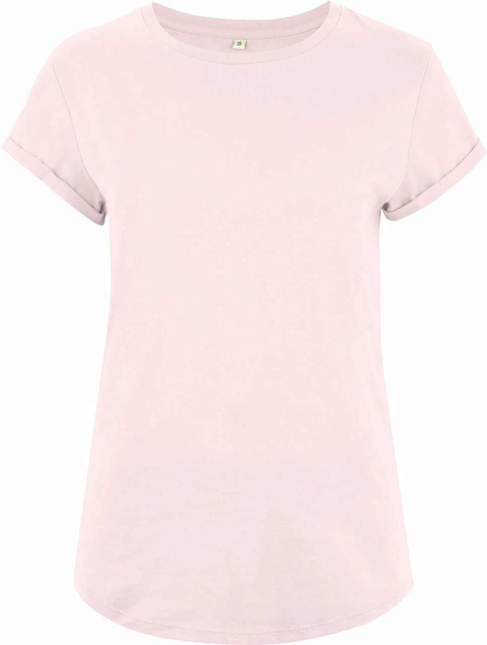 Organic Rolled Sleeve T-Shirt - Light Pink 3 Organic Rolled Sleeve T-Shirt - Light Pink