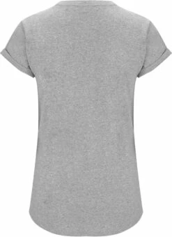 Organic Rolled Sleeve T-Shirt - Melange Grey -Grundstoff Verkaufsladen EP16 MGY back 1280x1280