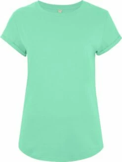 Organic Rolled Sleeve T-Shirt - Mint Green