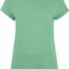 Organic Rolled Sleeve T-Shirt - Sage Green 1 Organic Rolled Sleeve T-Shirt - Sage Green -Grundstoff Verkaufsladen EP16 SAG Damen Rolled Sleeve Shirt sage green Biobaumwolle 1280x1280