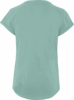 Organic Rolled Sleeve T-Shirt - Slate Green -Grundstoff Verkaufsladen EP16 SLGR tuerkises damen shirt rolled up sleeve biobaumwolle back 1280x1280