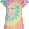 Organic Rolled Sleeve T-Shirt - Tie Dye -Grundstoff Verkaufsladen EP16 TD Batik Damen Shirt aufgerollte Aermel Bio Baumwolle fair 1280x1280