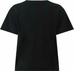 Short T-Shirt Aus Biobaumwolle - Black -Grundstoff Verkaufsladen EP25 BL Damen Shirt kurz geschnitten oekofair vegan back 1280x1280 1