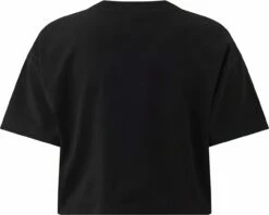 Cropped T-Shirt Aus Biobaumwolle - 2er-Pack - Black -Grundstoff Verkaufsladen EP26 BL Bauchfreies Shirt weit geschnitten oekofair vegan back 1280x1280 1