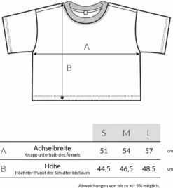 Cropped T-Shirt Aus Biobaumwolle - Stone Burgundy -Grundstoff Verkaufsladen EP26 weites cropped shirt damen abmessungen 1280x1280 4