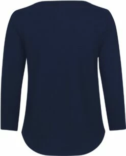 Neutral 3/4 Sleeve T-Shirt Aus Fairtrade Bio-Baumwolle - Navy -Grundstoff Verkaufsladen Fairtrade Shirt Neutral dunkelblau Bio Baumwolle vegan Rueckansicht 1280x1280