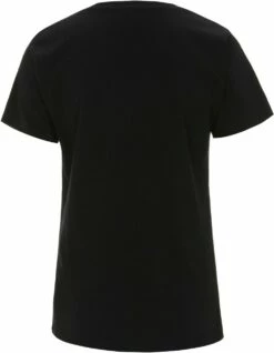 Organic T-Shirt - Schwarz -Grundstoff Verkaufsladen Frauen Shirt schwarz Bio Baumwolle hinten 1280x1280
