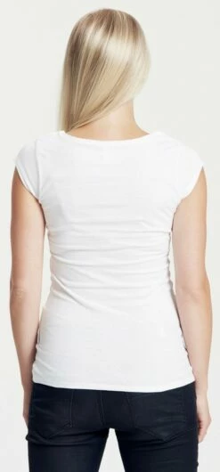 Neutral Roundneck T-Shirt Aus Fairtrade Bio-Baumwolle - Weiss -Grundstoff Verkaufsladen Frauen Shirt tailliert weiss Biobaumwolle fair R ckansicht 1280x1280