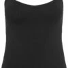 Spaghetti-Top Aus Bio-Baumwolle & Elastan - Schwarz -Grundstoff Verkaufsladen GABO 1216 021 fair trade Traegertop aus Bio Baumwolle Albero faire Mode Unterhemd 1280x1280