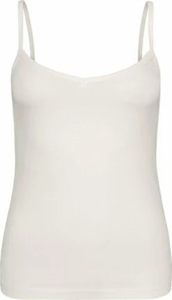 Spaghetti-Top Aus Bio-Baumwolle & Elastan - Naturweiss
