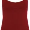 Spaghetti-Top Aus Bio-Baumwolle & Elastan - Rot -Grundstoff Verkaufsladen GABO 1216 024 oekofaire Mode von Albero Spaghettitraeger Top aus zertifizierter Bio Baumwolle rot vegan 1280x1280