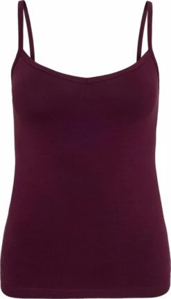 Spaghetti-Top Aus Bio-Baumwolle & Elastan - Aubergine