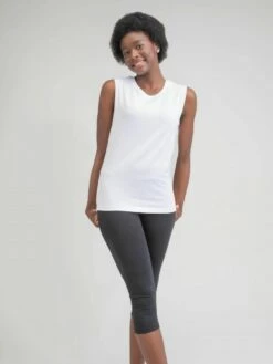 Loose Fit Tank Top - White -Grundstoff Verkaufsladen GM82 white fair trade Bio Baumwoll Tank Top fuer Frauen vegan 1280x1280