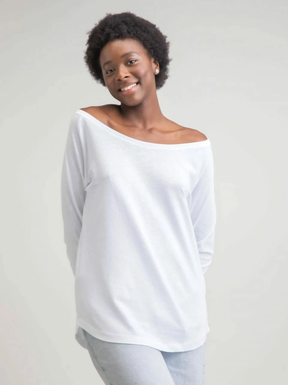 Loose Fit Longsleeve - White 5 Loose Fit Longsleeve - White – Bild 3