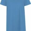 Neutral Jersey-Kleid Aus Fairtrade Bio-Baumwolle - Dusty Indigo -Grundstoff Verkaufsladen GNL81020 dindigo 02 Bio Baumwoll T Shirt Kleid gerade geschnitten mit Rundhalsausschnitt dusty indigo 1280x1280