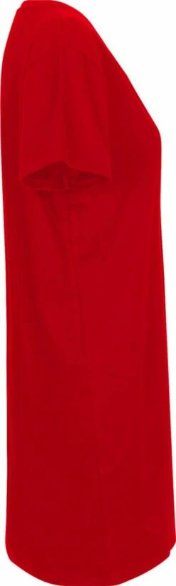 Neutral Jersey-Kleid Aus Fairtrade Bio-Baumwolle - Red -Grundstoff Verkaufsladen GNL81020 red 04 rotes T Shirt Kleid aus zertifizierter Bio Baumwolle Seitenansicht fair Fashion 1280x1280