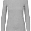 Neutral Longsleeve Aus Fairtrade Bio-Baumwolle - Grau-meliert -Grundstoff Verkaufsladen GREY Neutral Damen Longsleeve Shirt Biobaumwolle grau 1280x1280