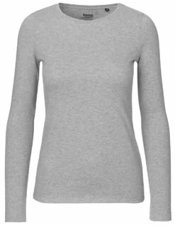 Neutral Longsleeve Aus Fairtrade Bio-Baumwolle - Grau-meliert