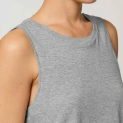 Kurzes Tank-Top Aus Bio-Baumwolle - Heather Grey -Grundstoff Verkaufsladen GSTTW038 250 Tank Top Jersey l gerer Schnitt nachhaltig umweltfreundlich 1280x1280