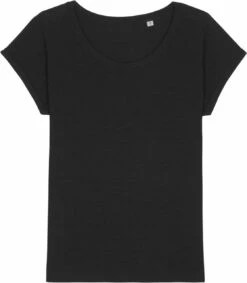 Slub T-Shirt Aus Bio-Baumwolle - Black