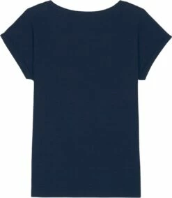 Slub T-Shirt Aus Bio-Baumwolle - French Navy -Grundstoff Verkaufsladen GSTTW112 727 Jersey Shirt back Frauenmode organic Biobaumwolle 1280x1280