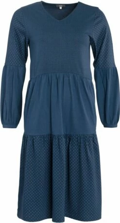 Kleid Aus Bio-Baumwolle Und Viskose - Indigo Patch