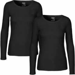 Neutral Doppelpack - Longsleeve Aus Fairtrade Bio-Baumwolle - Schwarz