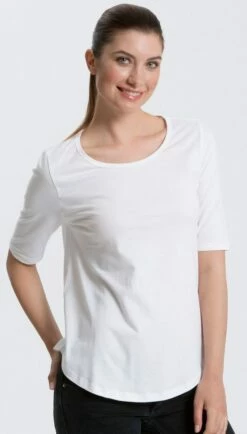 Neutral Half Sleeve T-Shirt Aus Bio-Baumwolle Fairtrade - Weiss -Grundstoff Verkaufsladen Lockeres T Shirt weiss Bio 1280x1280