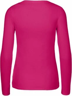 Grundstoff Verkaufsladen -Grundstoff Verkaufsladen Longsleeve Rueckansicht vegan O81050 pink 1280x1280