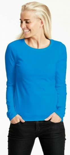 Neutral Longsleeve Aus Fairtrade Bio-Baumwolle - Sapphire -Grundstoff Verkaufsladen Longsleeve damen bio fair O81050 saphier 1280x1280