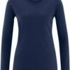 Longsleeve Aus Bio-Baumwolle - Navy -Grundstoff Verkaufsladen Longsleeve navy dunkelblau Biobaumwolle Frauen Living Crafts 1280x1280