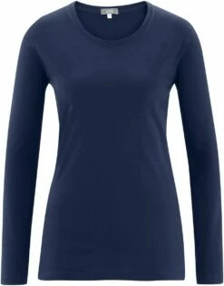 Longsleeve Aus Bio-Baumwolle - Navy