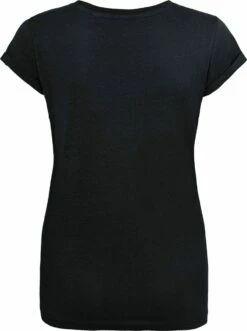 Roll Sleeve T-Shirt - Black -Grundstoff Verkaufsladen M81 black Bio Baumwoll Damen Shirt mit aufgerollten Aermeln langer Schnitt schwarz fair trade vegan 1280x1280