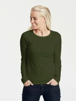 Neutral Longsleeve Aus Fairtrade Bio-Baumwolle - Military 9 Neutral Longsleeve Aus Fairtrade Bio-Baumwolle - Military -Grundstoff Verkaufsladen MIL Longsleeve Damen military Fairtrade Biobaumwolle 1280x1280