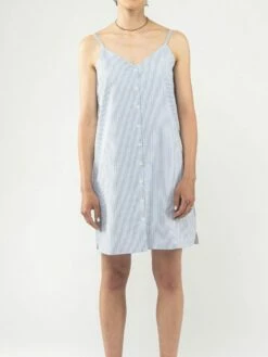 Mela Fairtrade Träger-Kleid Majandra Aus Bio-Baumwolle - Blue Stripes