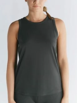 Yoga Tanktop Aus Modal & Rec. Polyester - Pirate Black