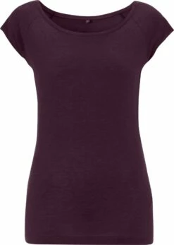 Bamboo Raglan T-Shirt - Eggplant