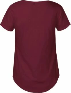 Neutral Roll Up Sleeve T-Shirt Aus Fairtrade Bio-Baumwolle - Bordeaux -Grundstoff Verkaufsladen O80012 Bordeaux Neutral Kurzarm Shirt abgerundeter Saum back weinrot fairtrade umweltbewusst 1280x1280