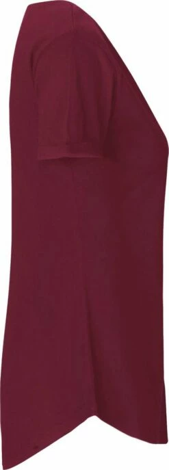 Neutral Roll Up Sleeve T-Shirt Aus Fairtrade Bio-Baumwolle - Bordeaux -Grundstoff Verkaufsladen O80012 Bordeaux Neutral Oberteil kurzaermelig side aufgeschlagener Aermelsaum bio Fair Fashion 1280x1280