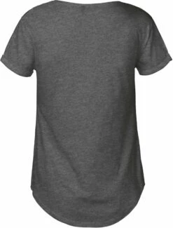 Neutral Roll Up Sleeve T-Shirt Aus Fairtrade Bio-Baumwolle - Dark Heather 7 Neutral Roll Up Sleeve T-Shirt Aus Fairtrade Bio-Baumwolle - Dark Heather -Grundstoff Verkaufsladen O80012 Dark Heather Neutral Damen Oberteil abgerundeter Saum back dunkelgrau meliert fair nachhaltig 1280x1280