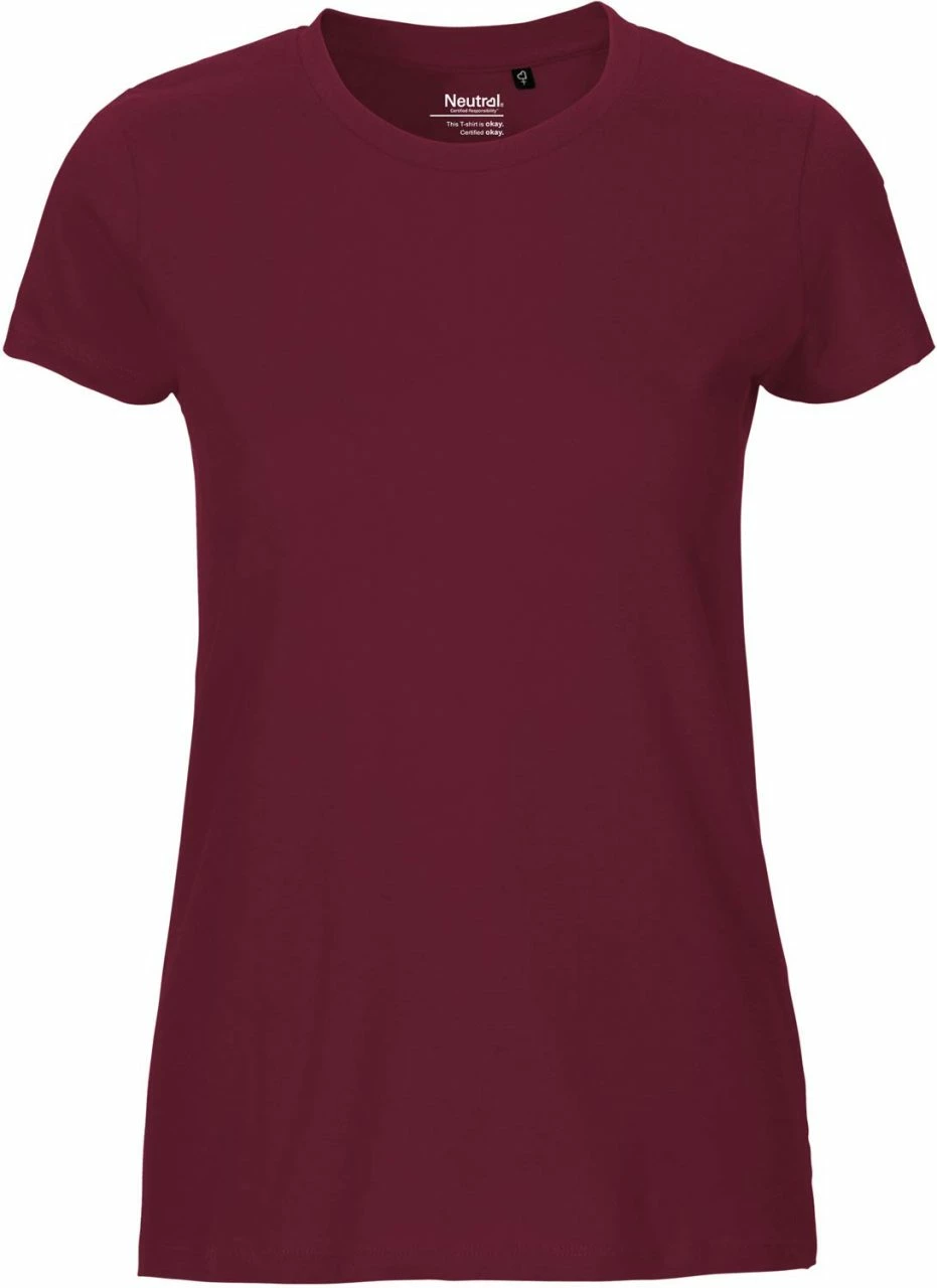 Neutral Fitted T-Shirt Aus Fairtrade Bio-Baumwolle - Bordeaux 3 Neutral Fitted T-Shirt Aus Fairtrade Bio-Baumwolle - Bordeaux