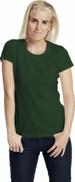 Neutral Fitted T-Shirt Aus Fairtrade Bio-Baumwolle - Bottle Green -Grundstoff Verkaufsladen O81001 Fitted T Shirt Damen Neutral bottle green Fairtrade 1280x1280