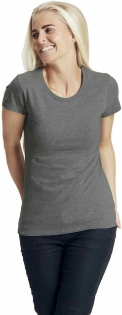 Neutral Fitted T-Shirt Aus Fairtrade Bio-Baumwolle - Dark Heather -Grundstoff Verkaufsladen O81001 Fitted T Shirt Women dark heather Fairtrade Organic Cotton 1280x1280