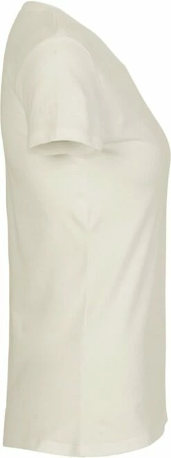 Neutral Fitted T-Shirt Aus Fairtrade Bio-Baumwolle - Natural -Grundstoff Verkaufsladen O81001 Tailliertes Rundhals Shirt Frauen Fairtrade side 1280x1280